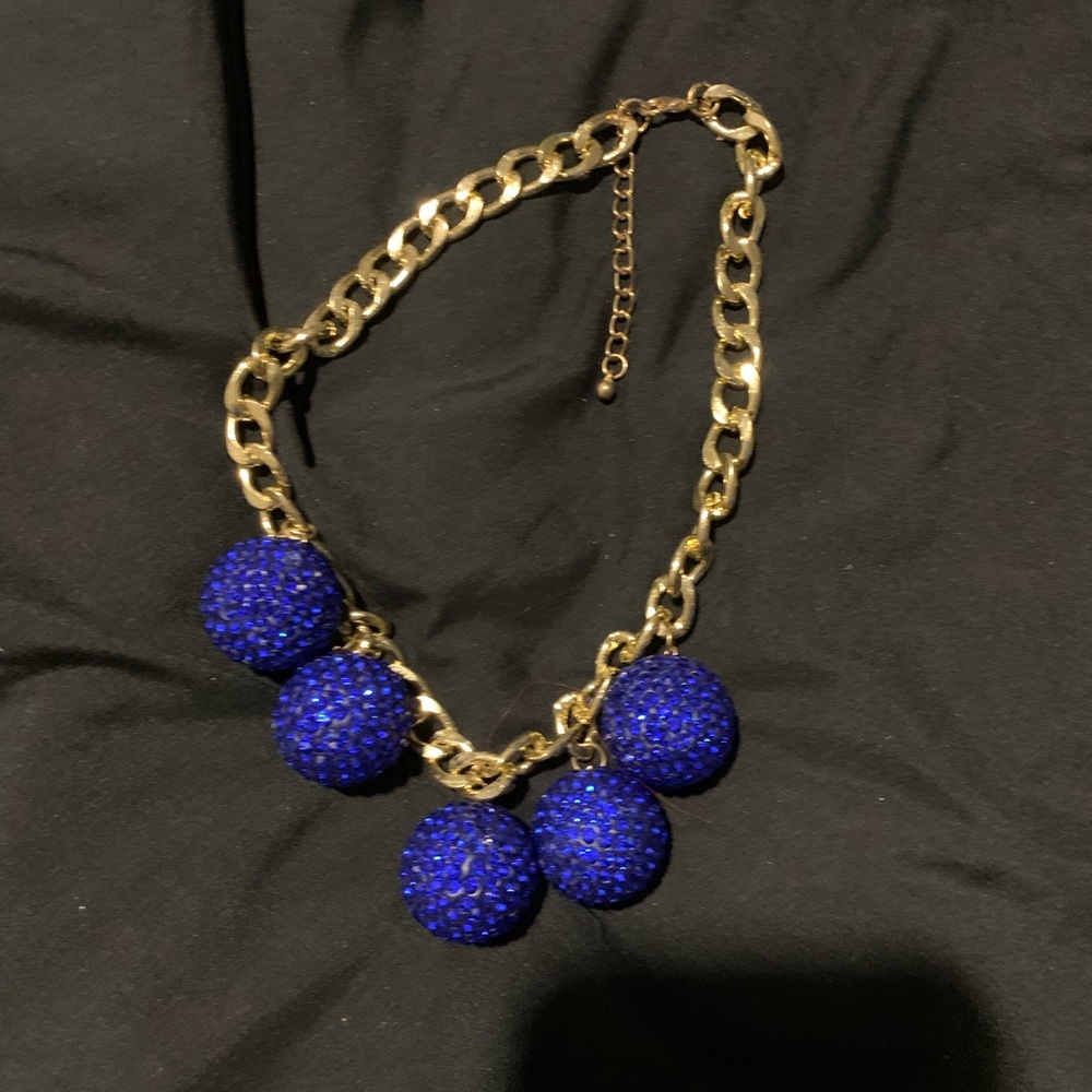Blue and gold necklace